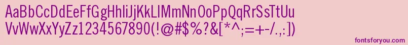 TraditionellsansNormal Font – Purple Fonts on Pink Background