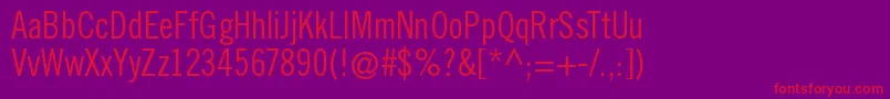 TraditionellsansNormal Font – Red Fonts on Purple Background