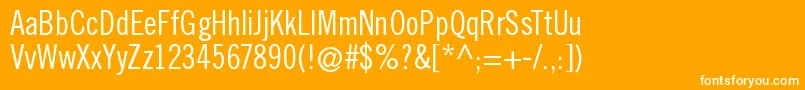 TraditionellsansNormal Font – White Fonts on Orange Background