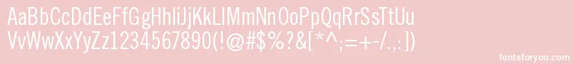 TraditionellsansNormal Font – White Fonts on Pink Background
