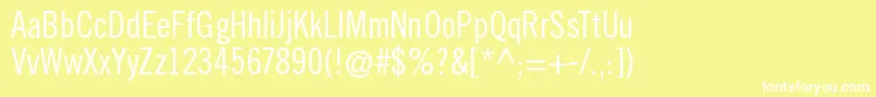 TraditionellsansNormal Font – White Fonts on Yellow Background