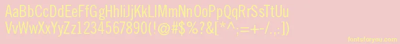 TraditionellsansNormal Font – Yellow Fonts on Pink Background
