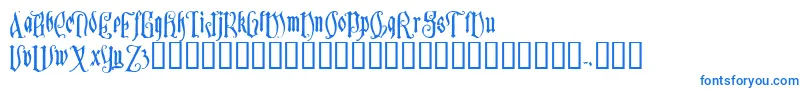 Sauerkra Font – Blue Fonts on White Background