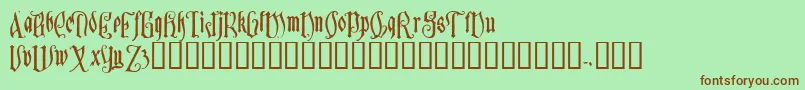 Sauerkra Font – Brown Fonts on Green Background