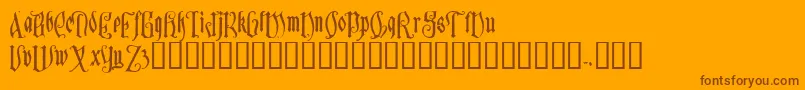 Sauerkra Font – Brown Fonts on Orange Background