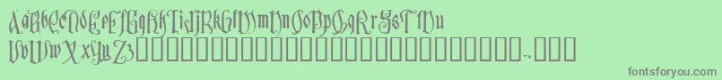 Sauerkra Font – Gray Fonts on Green Background