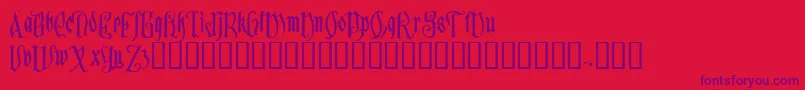 Sauerkra Font – Purple Fonts on Red Background