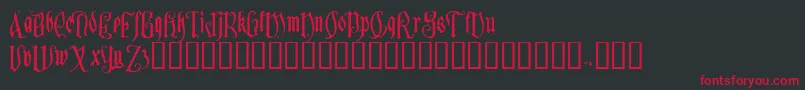 Sauerkra Font – Red Fonts on Black Background