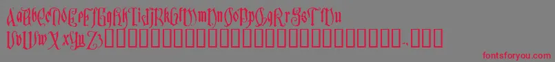 Sauerkra-Schriftart – Rote Schriften auf grauem Hintergrund