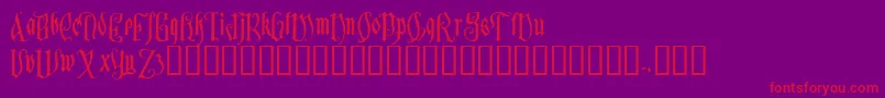 Sauerkra Font – Red Fonts on Purple Background