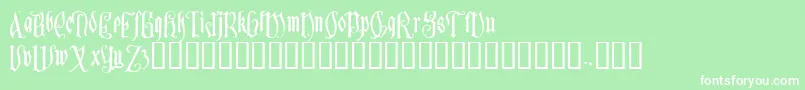 Sauerkra Font – White Fonts on Green Background