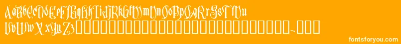 Sauerkra Font – White Fonts on Orange Background