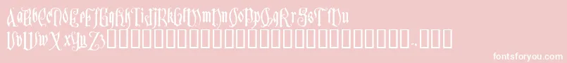 Sauerkra Font – White Fonts on Pink Background