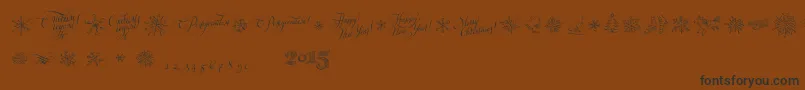 Czcionka Ptny2015 – czarne czcionki na brązowym tle