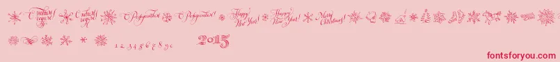 Шрифт Ptny2015 – красные шрифты на розовом фоне