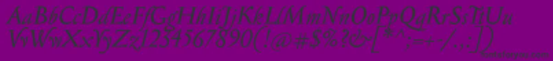 fuente SerapionItalic – Fuentes Negras Sobre Fondo Morado