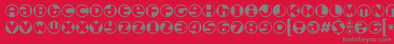 Roundel Font – Gray Fonts on Red Background