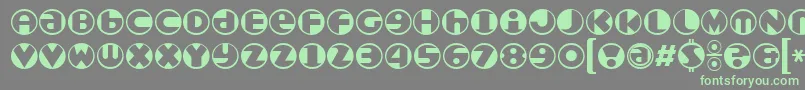 Roundel Font – Green Fonts on Gray Background