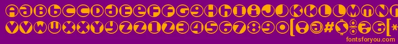 Roundel Font – Orange Fonts on Purple Background