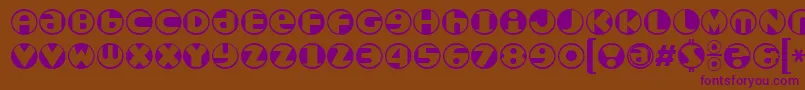 Roundel Font – Purple Fonts on Brown Background