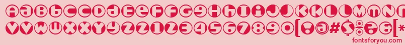 Roundel Font – Red Fonts on Pink Background