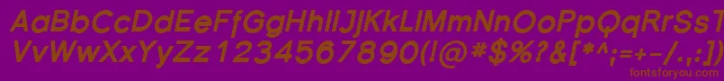 Florsn34 Font – Brown Fonts on Purple Background