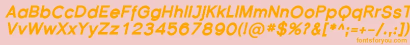 Florsn34 Font – Orange Fonts on Pink Background