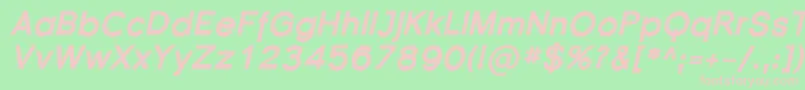 Florsn34 Font – Pink Fonts on Green Background