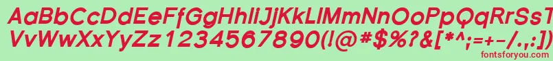 Florsn34 Font – Red Fonts on Green Background