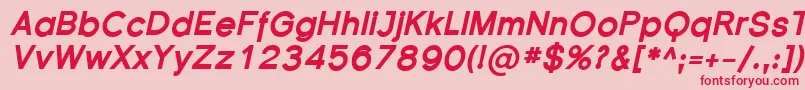 Florsn34 Font – Red Fonts on Pink Background