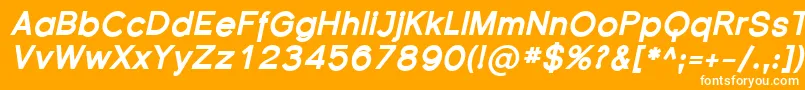 フォントFlorsn34 – オレンジの背景に白い文字