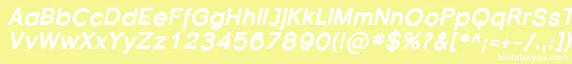 Florsn34 Font – White Fonts on Yellow Background