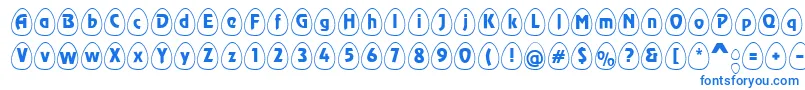 EggswhiteBecker Font – Blue Fonts on White Background