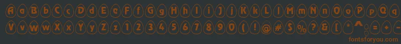 EggswhiteBecker Font – Brown Fonts on Black Background