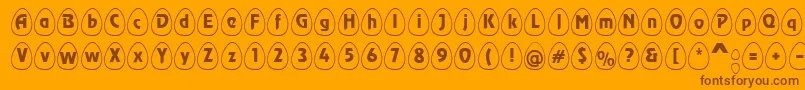 EggswhiteBecker Font – Brown Fonts on Orange Background