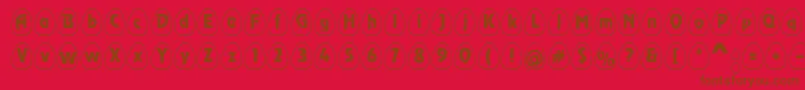 EggswhiteBecker Font – Brown Fonts on Red Background
