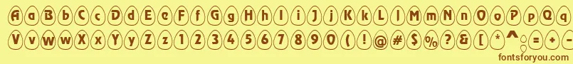 EggswhiteBecker Font – Brown Fonts on Yellow Background