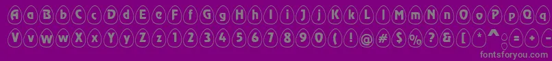 EggswhiteBecker-Schriftart – Graue Schriften auf violettem Hintergrund