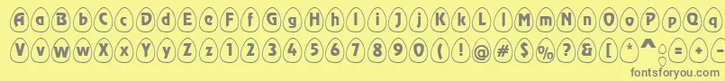 EggswhiteBecker Font – Gray Fonts on Yellow Background