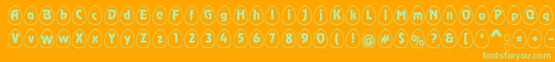 EggswhiteBecker Font – Green Fonts on Orange Background