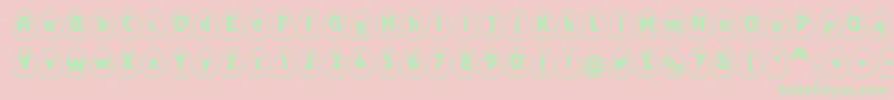EggswhiteBecker Font – Green Fonts on Pink Background