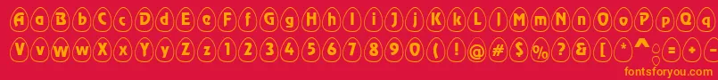 EggswhiteBecker Font – Orange Fonts on Red Background