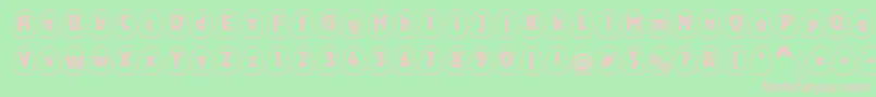 EggswhiteBecker Font – Pink Fonts on Green Background