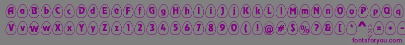 EggswhiteBecker Font – Purple Fonts on Gray Background