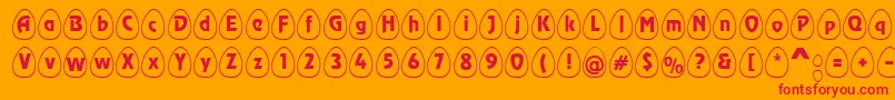 EggswhiteBecker Font – Red Fonts on Orange Background