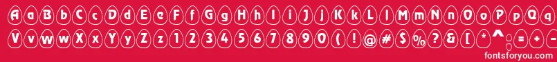 EggswhiteBecker Font – White Fonts on Red Background