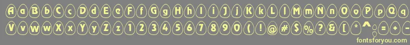 EggswhiteBecker Font – Yellow Fonts on Gray Background