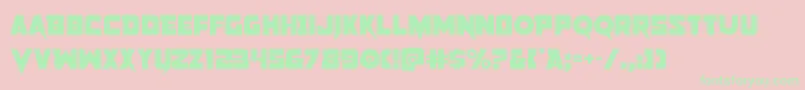 Pistoleer2 Font – Green Fonts on Pink Background