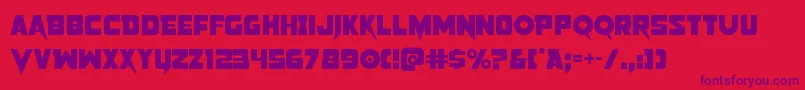 Pistoleer2-Schriftart – Violette Schriften auf rotem Hintergrund