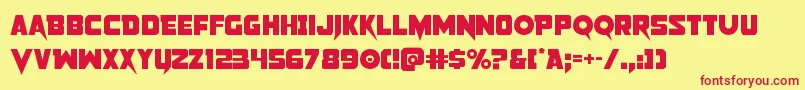 Pistoleer2 Font – Red Fonts on Yellow Background